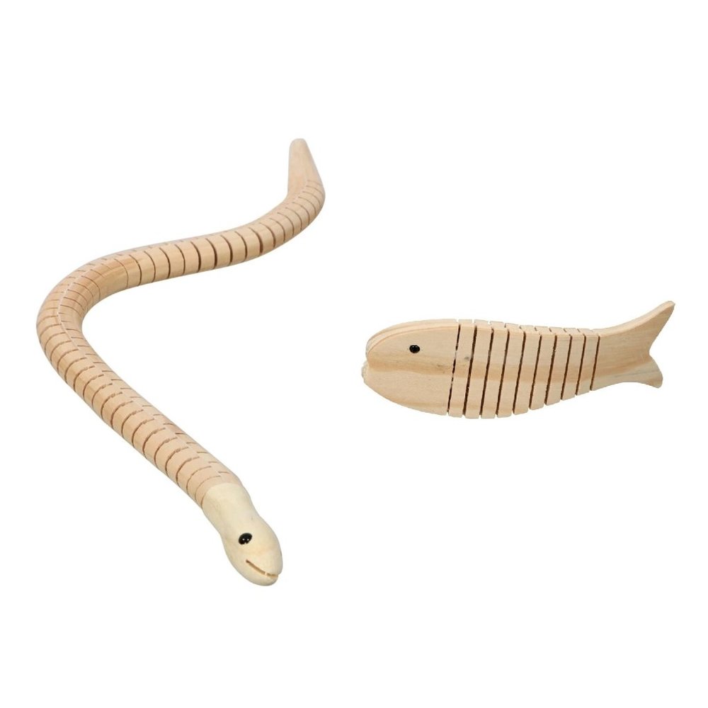 Crafter's Square Wooden Toy Fish & Snake